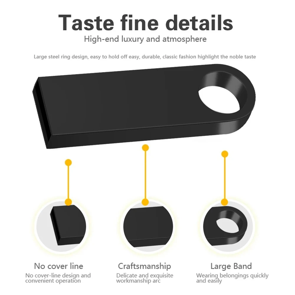 Wholesale USB flash drives USB 2.0 32GB 16GB 8GB 4GB 2GB Metal USB Flash Drive Sticks