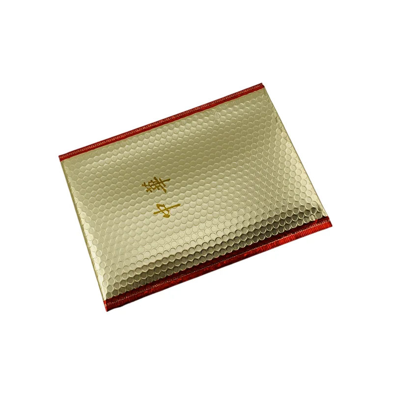 Customized Mailing Padded Envelopes Biodegradable Foil Aluminum Packaging Bags Shockproof Gold Colored Metallic Bubble Mailers