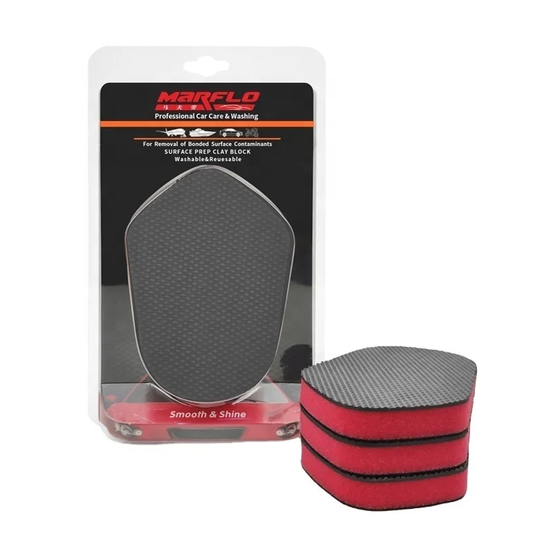 Marflo волшебный глиняный брусок блока цилиндров руб автохимия полировщик Губка пены глины портативный воском шайба Сухая Полировка Pad BT-60046 P3M