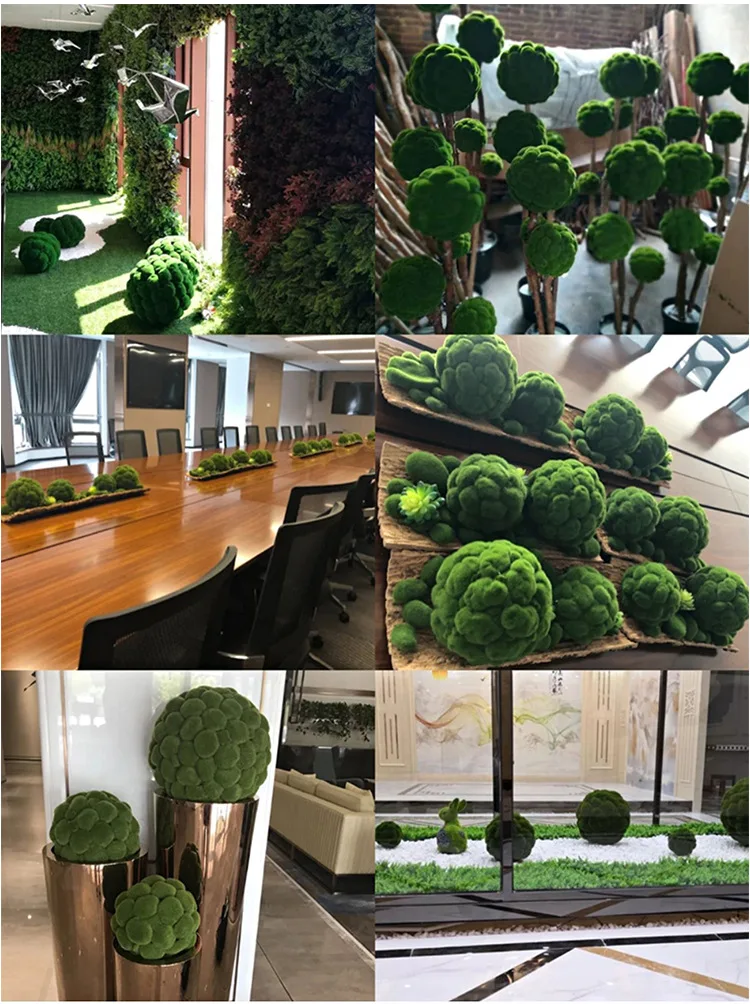 Hot selling artificial decorative green marimo moss balls for garden or home