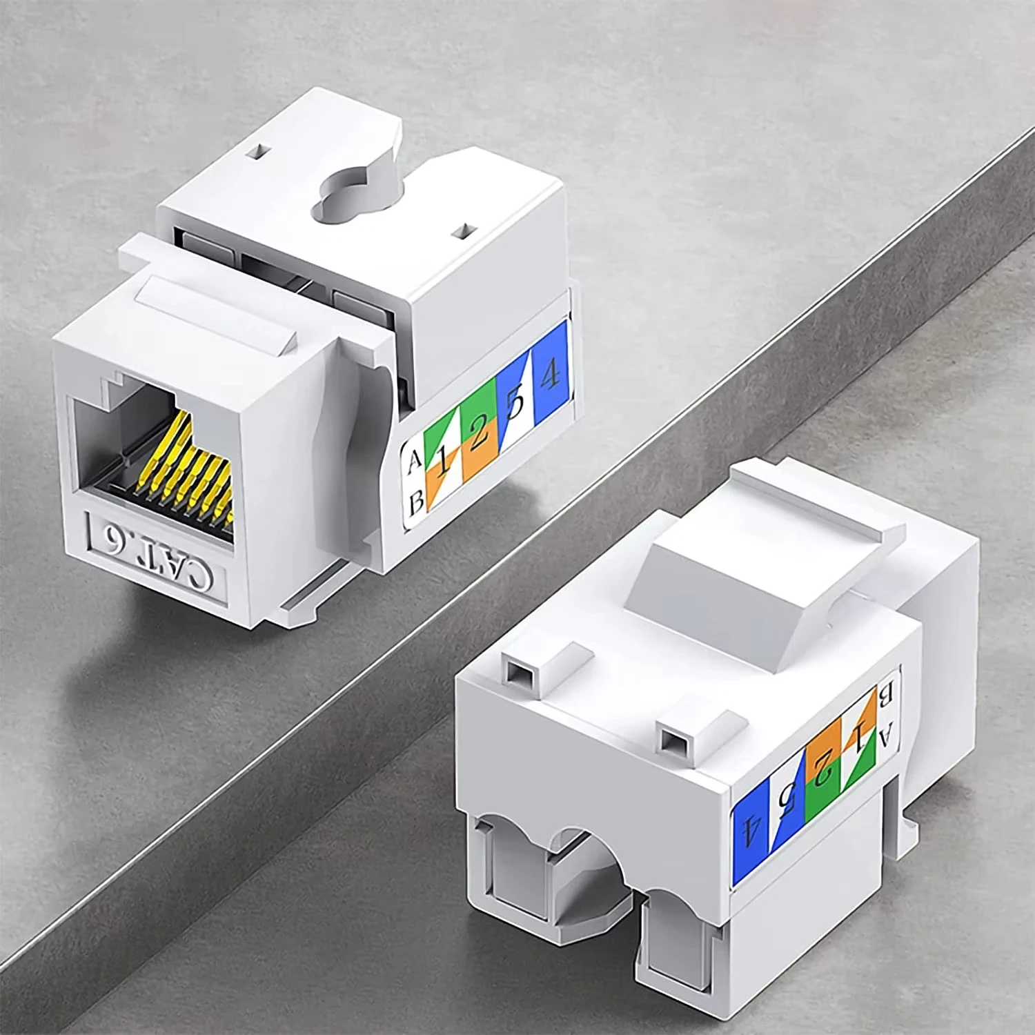 Rj45 Keystone Connector 180 Degree  CAT6 UTP Modular Jack RJ45 Cat6 Keystone Jack