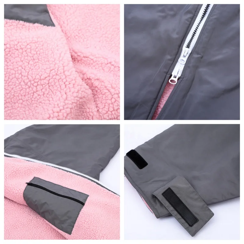 Swim Parka Coat Jackets for Men Changing Robe Warm Fleece Dry Quickly for Surfing Swimming Kayaking Water Sports