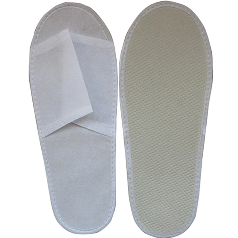 Hotel supplies customized logo closed toe disposable slippers for hotel