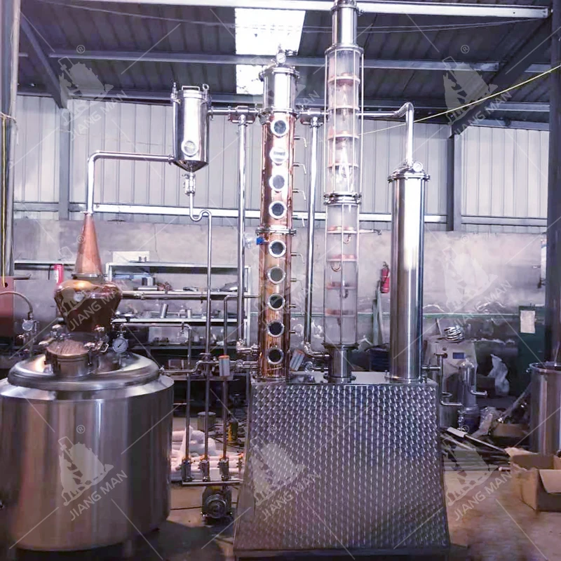 500 L  Distilling Equipment Alcohol Distiller Copper Plate Beer Distillation  Vodka/Gin Making Machine