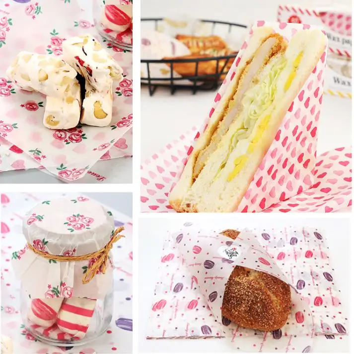 Factory  hot sale Customized logo Custom food grade wrapping greaseproof wax paper