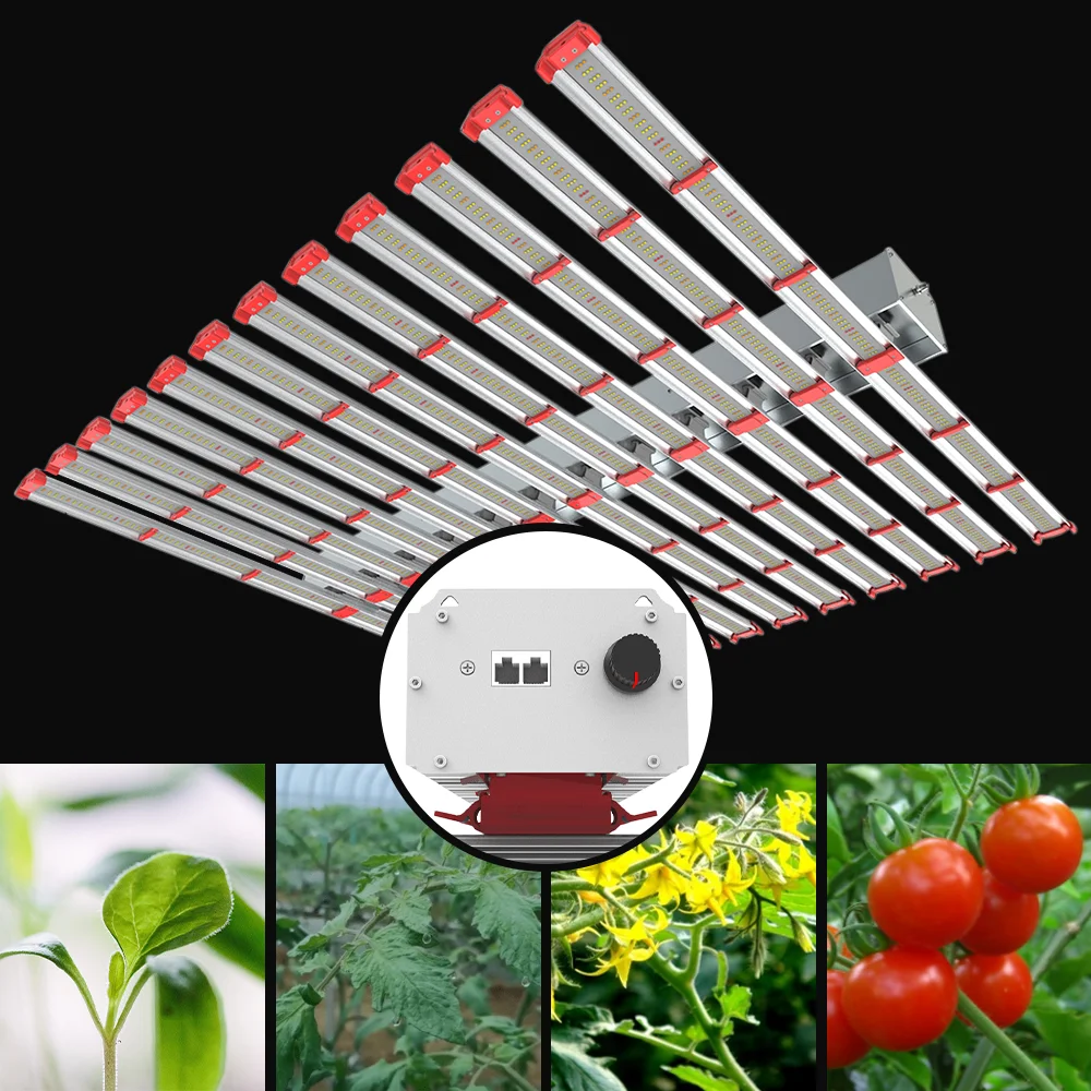 Aluminum Alloy Body LED Grow Light Full Spectrum 1500W Horticultural Spectral 2 channel Control Veg Bloom Uv IR Led Grow Light