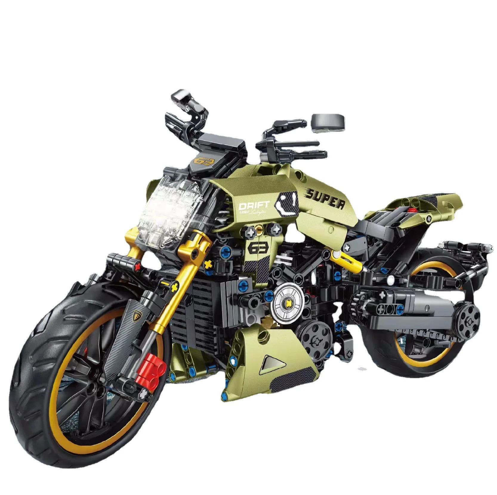 T3035 658+PCS Technical Series MOC Motorcycl Building Blocks Assembly Bricks Speed Champion Motorbike Toys For Kid Birthday Gift