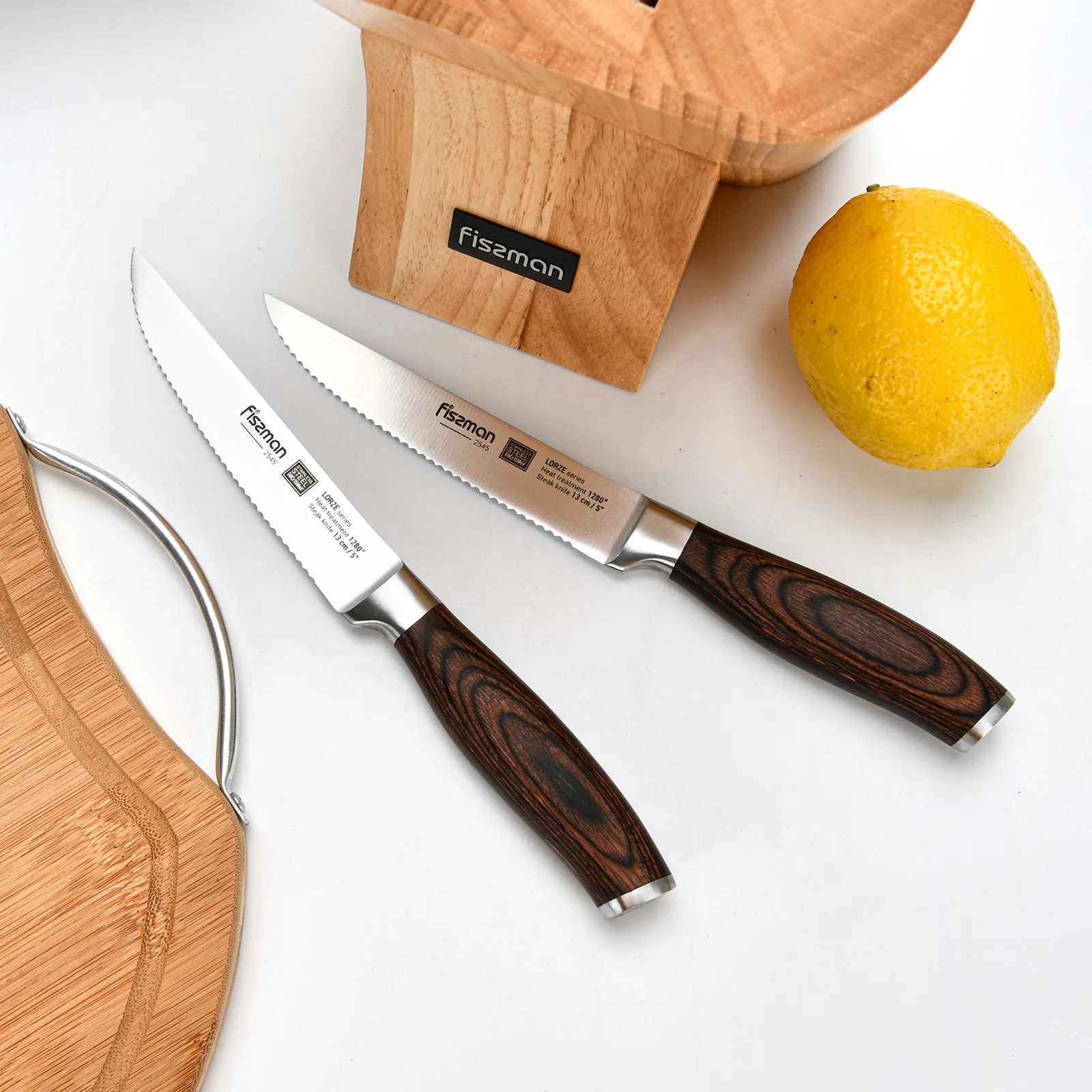 FISSMAN 5-дюймовый стейк нож кухонные ножи из нержавеющей стали шеф-повар набор кухонных ножей