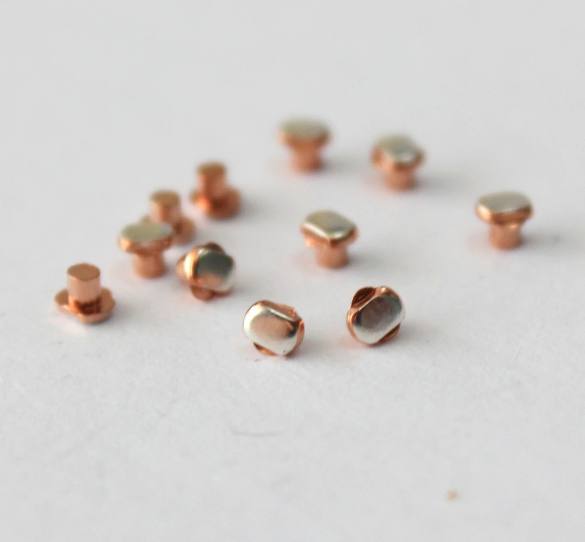 Bimetal Electrical Silver Contact with rectangle shape head for Relay and Switches