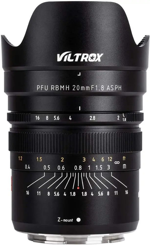 Viltrox 20mm f/1.8 Wide-Angle Full Frame Manual Focus Prime Black  Lens for Sony E-Mount  Manual Focus