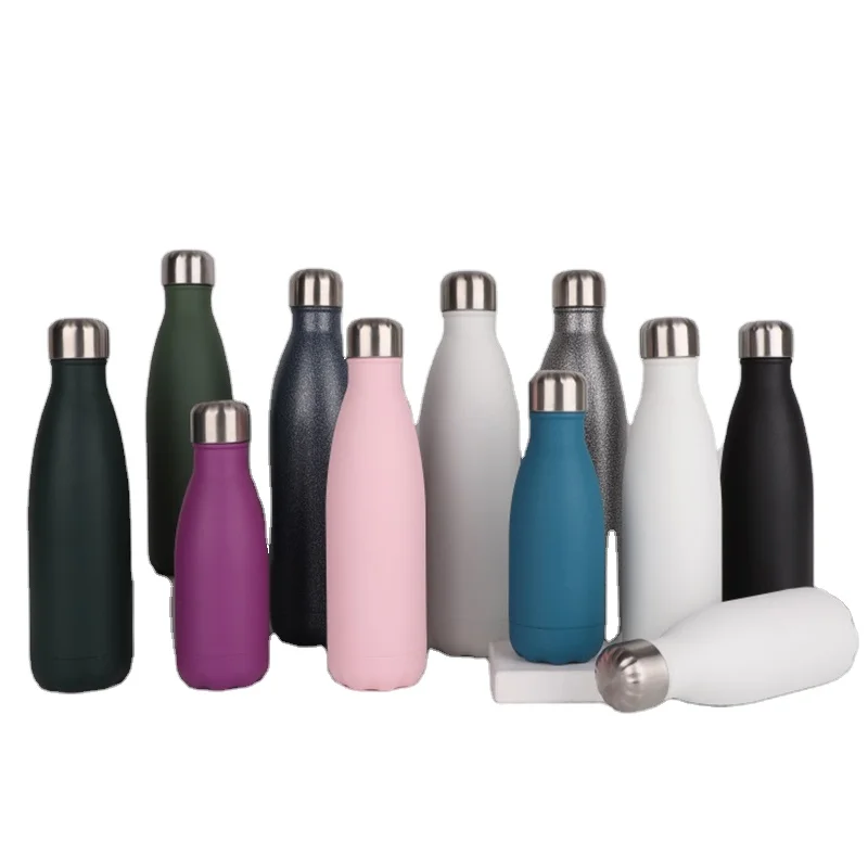 Modern Cola Shape Thermo Double Wall Vacuum Insulated BPA Free Leak Proof 500ML Stainless Steel Water Bottle Flask