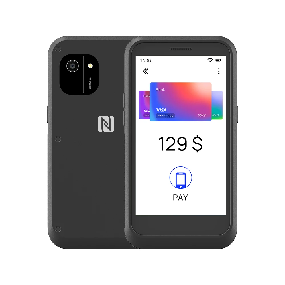 NFC reader Android tablet front NFC T606 6+128GB 1280x720 IPS 5.5inch handheld payment kiosk