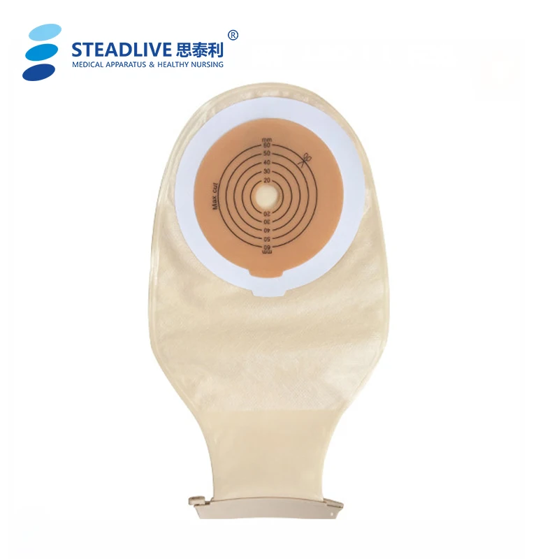 One Piece Stoma Colostomia Pouch  60mm Colostomy Bag Price With Hydrocolloid Material Cover