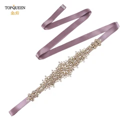 2022 Luxury Bridal Belt Rhinestone Applique Wedding Accessories Shiny Diamond Bling Bling Wedding Dress Waist DecorationBelt