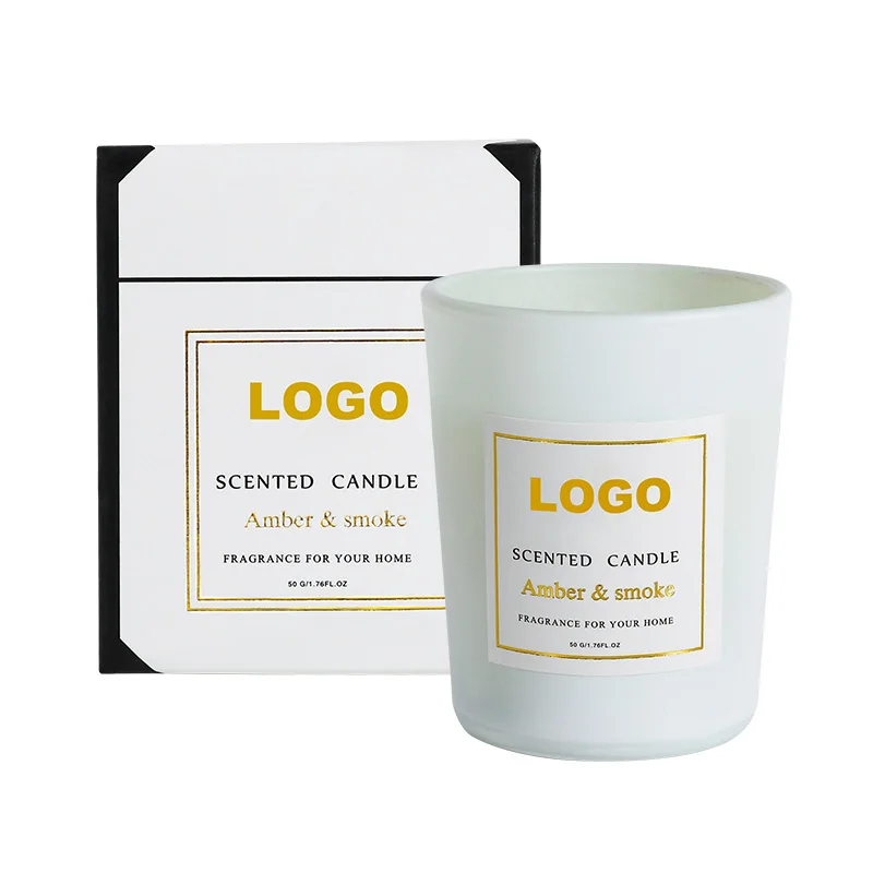 Low MOQ Aroma Diffuser Custom Clear Small Candle Jar Home Scented Candles Luxury