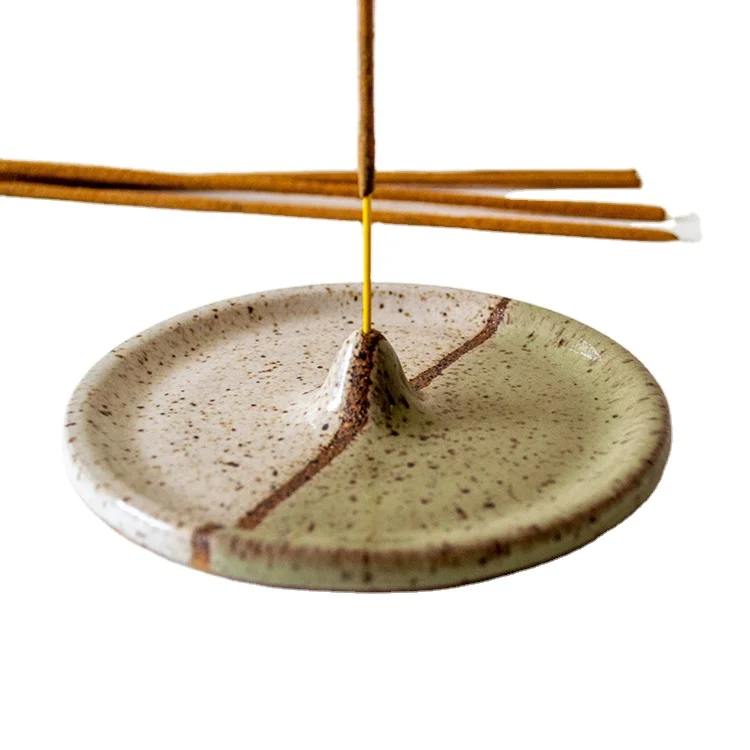 Modern Speckled Satya Incense Holder Ceramic Color Block Incense Holder Speckled Incense Burner Holder