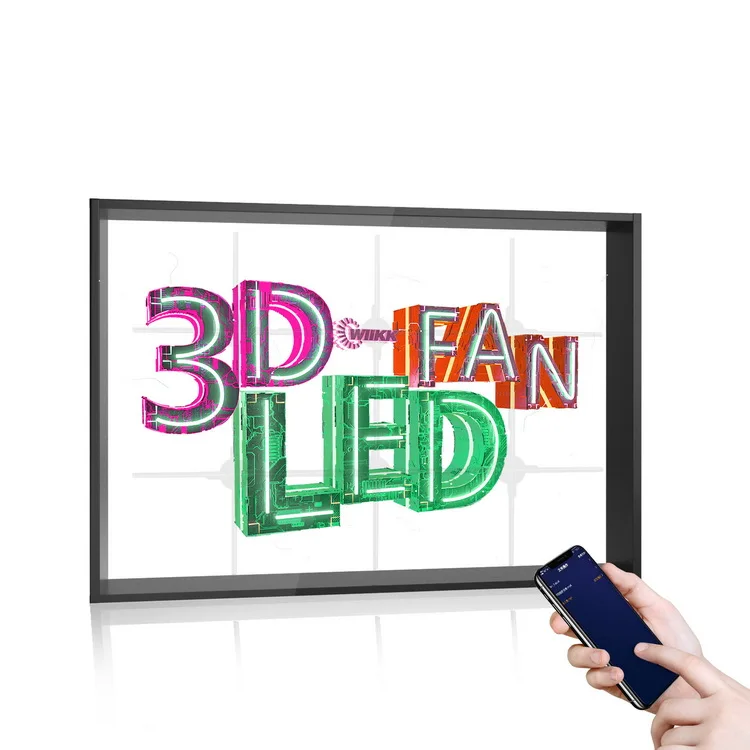 Transparent HD Resolution LED Fan 3D Hologram Display 65cm Wifi App Advertising Making Machine 3D Fan Led
