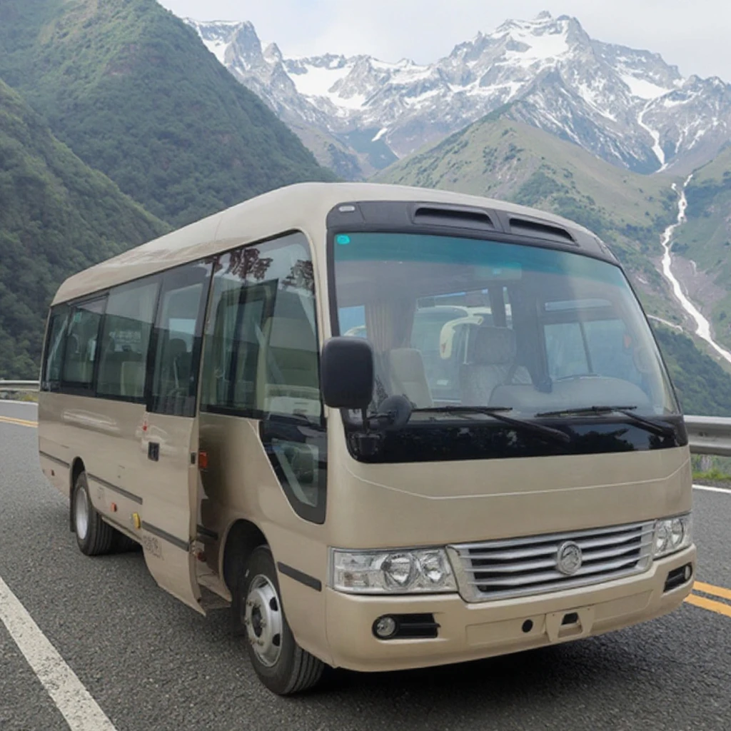 Fairly New Condition Luxury Coach Bus Sale 28 Seats Manual Diesel LHD Bus and Coach Front Engine Tours Passenger Van for Sale