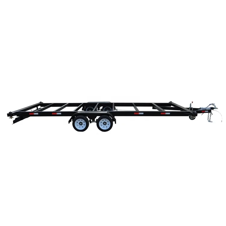 factory directly sale 20ft container house chassis trailer with inertia brake
