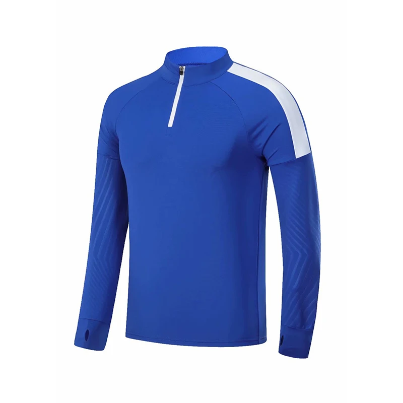 Оптовая продажа, высокое качество, спортивный костюм на молнии, синий, большие размеры, футбольное пальто