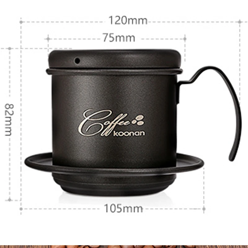 Coffee filter cup 304 stainless steel Vietnamese drip coffee pot   household brewing maker tea pot