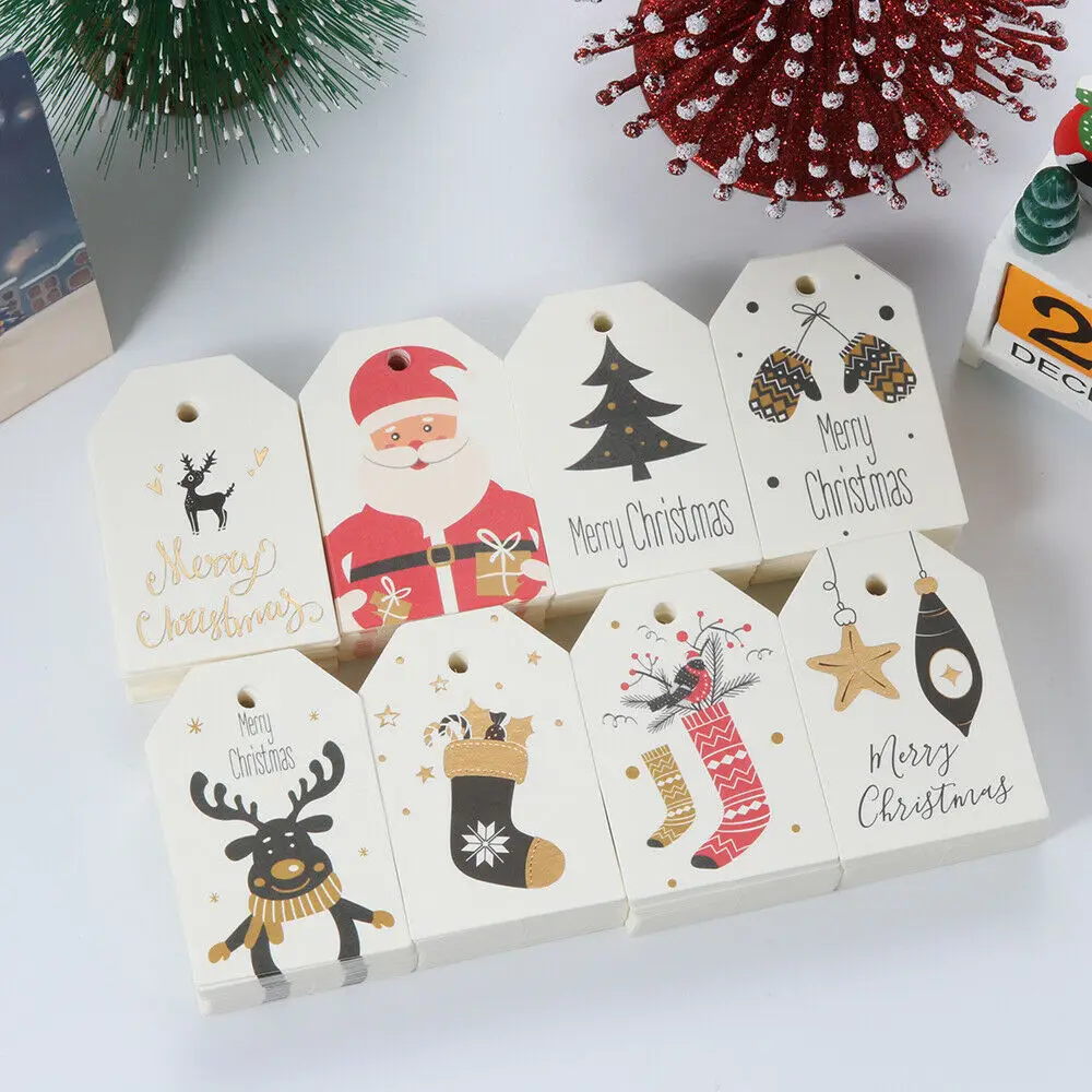 Christmas Gift Tag  China Luxury Custom Design Special Paper Hang Tag Burning Gold Tag