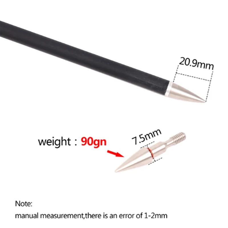 DIY Stainless Steel Arrow Point Tips 70 80 90 100 Grain For ID 6.2mm Arrow Shaft Broadheads Arrow Head For Hunting