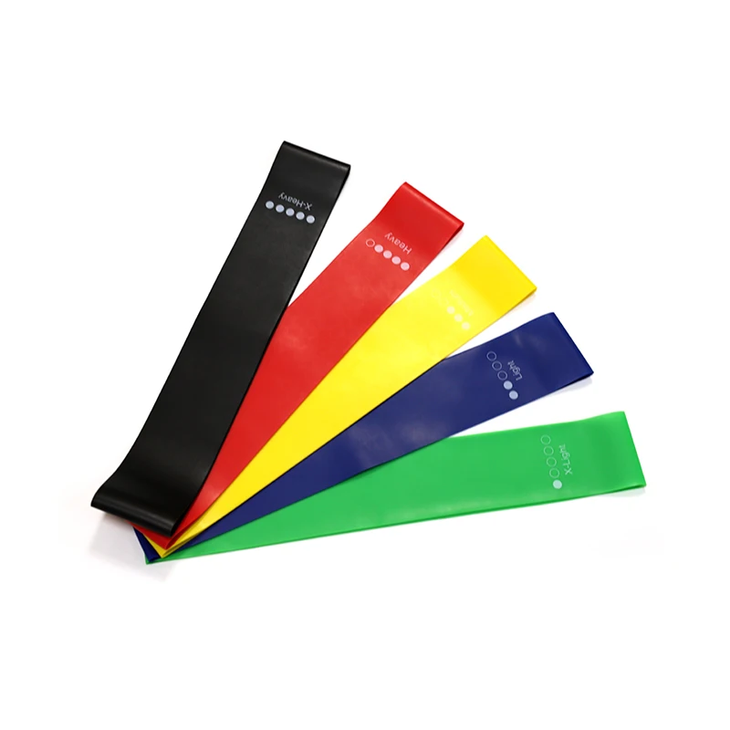 Amyup gritin resistance bands, [set of 5] skin-friendly theraband resistance band