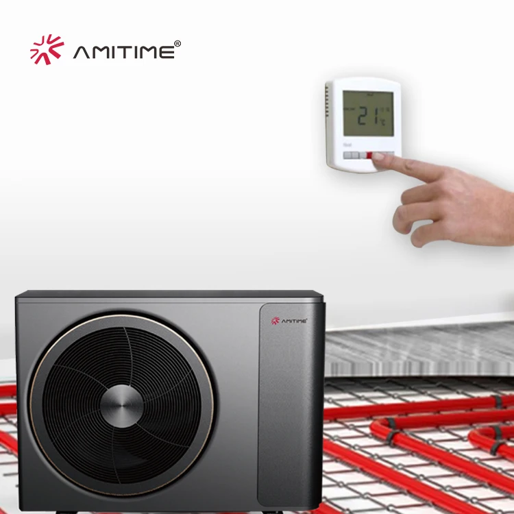 Erp Ce Keymark Certified Low Noise Amitime Custom Air-To-Water Cold Weather Ce Heat Pump Oem With HeatLITE