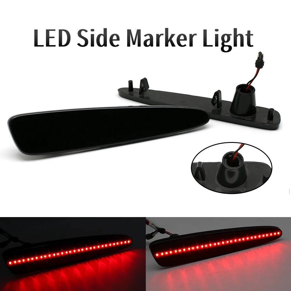 car led lights back side red side marker lights 12v for Corvette C6 2005-2013