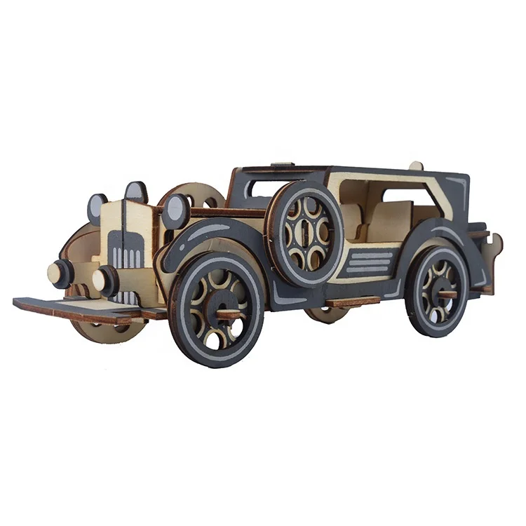 Автомобильные деревянные головоломки, 3D головоломки с коробкой, Обучающие игрушки, деревянные головоломки для подарков