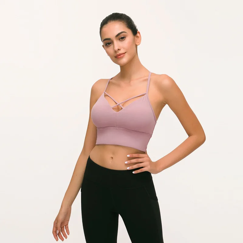 Wholesale Racerback Yoga Fitness Sports Bra Manufacturer Women Workout Bras