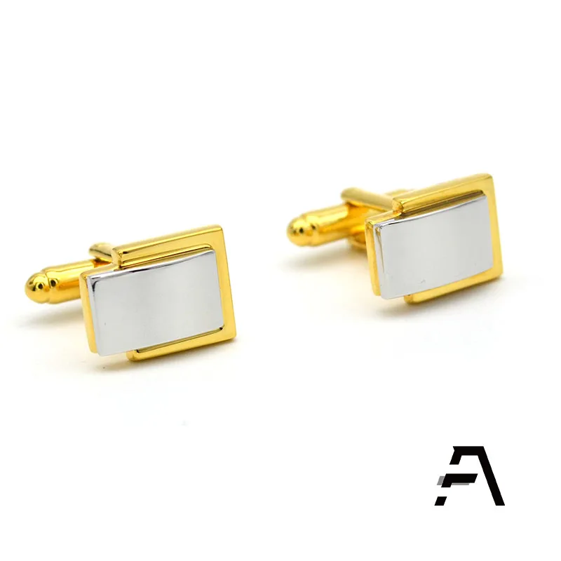 Metal silver gold men cufflinks wholesale price dongguan fancy
