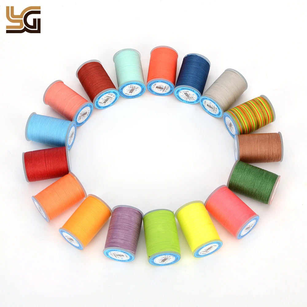 Waterproof Round Polyester wax thread 0.35mm Hand Knitting Lines Sewing Braided round Wax Thread hilo de coser a mano
