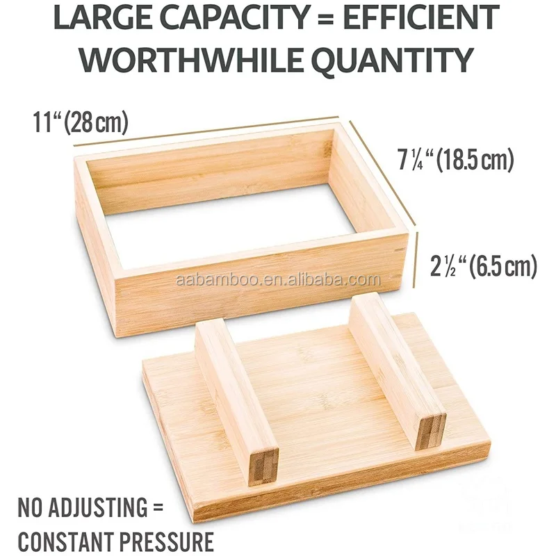 Wooden cheese press and bamboo tofu press