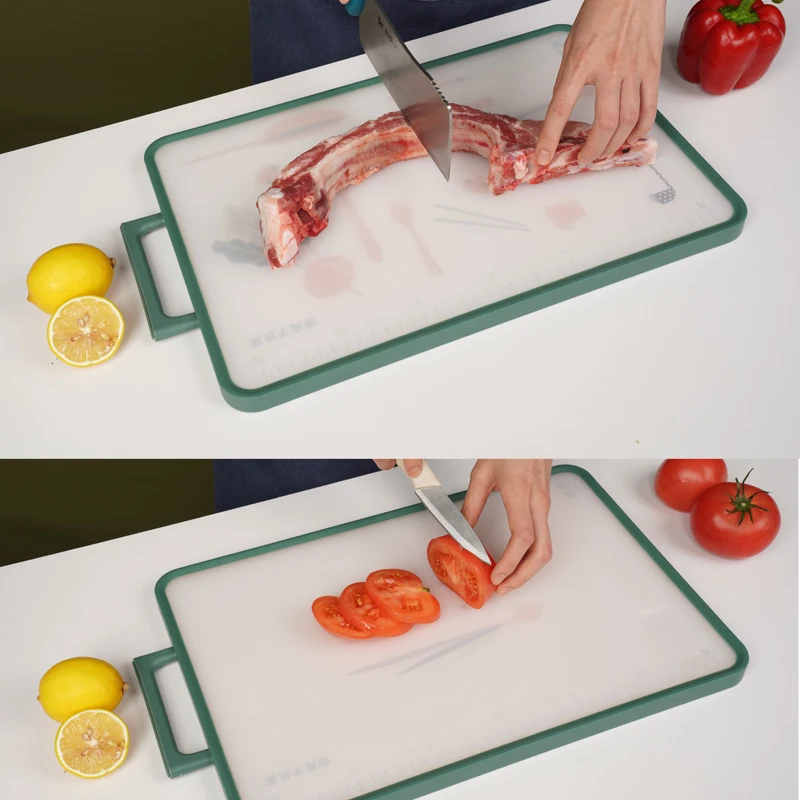 Cutting Board Kitchen Board Durable Chopping Block Wholesale PE Plastic Blue Kitchenware Rectangle Shrink Wrap Easy to Clean