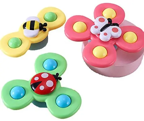 Suction Cup Spinning  Baby Toy Spinner fingertip gyro Fidget Spinner for Baby Toys other Fidget toys 3pcs