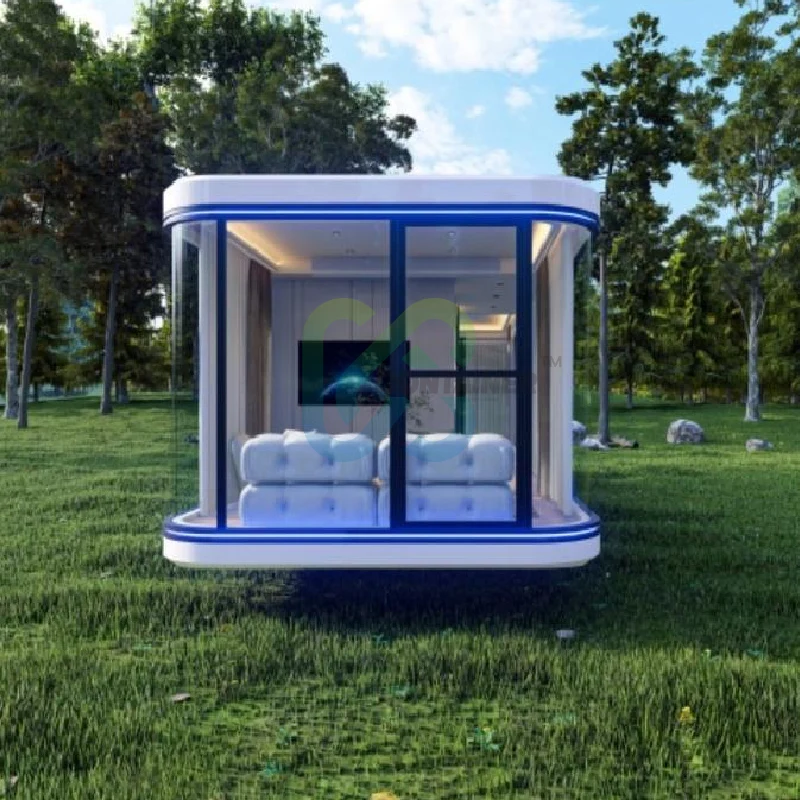 Высококачественные Роскошные крошечные контейнерные дома Casas передвижная космическая капсула с 2 спальнями сборные стальные