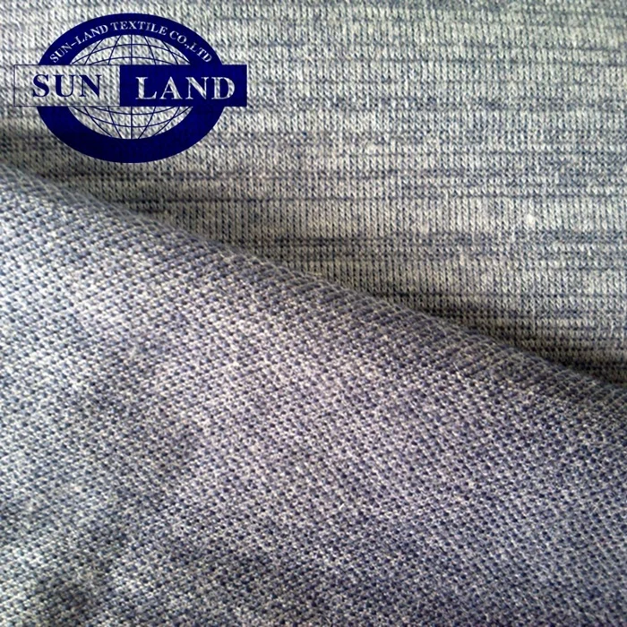 brushed knitted slub jersey fleece fabric for autumn clothing flannel fabric