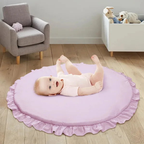 Honeymoon custom print cheap foldable kids yoga round sleeping activity child crawling gym playmat baby play mat for floor