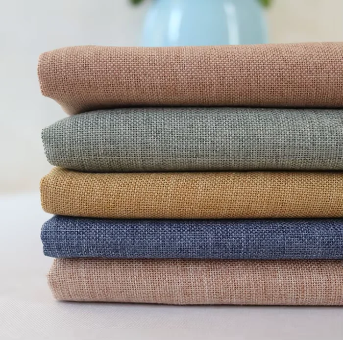 POLYESTER CURTAIN FABRIC IN LINEN TOUCH HAND FEELING CURTAIN DRAPES FABRIC