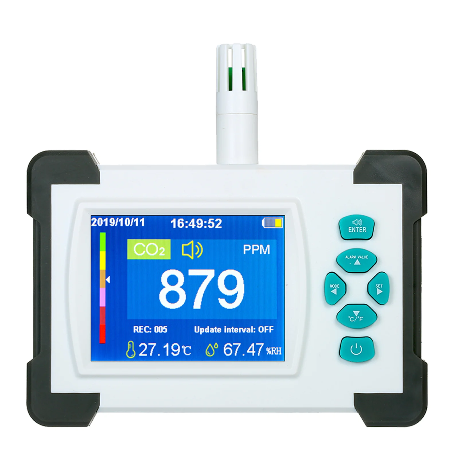 Portable CO2 tester for Carbon Dioxide CO2 Detector with Rechargeable Battery Air Quality Detector CO2 Sensors