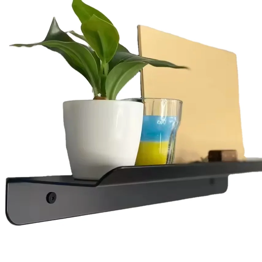 Floating Shelf Metal Shelves Minimalist Wall Mount Decorative Display rack Floating Shelves for Bathroom Living Room Kitchen