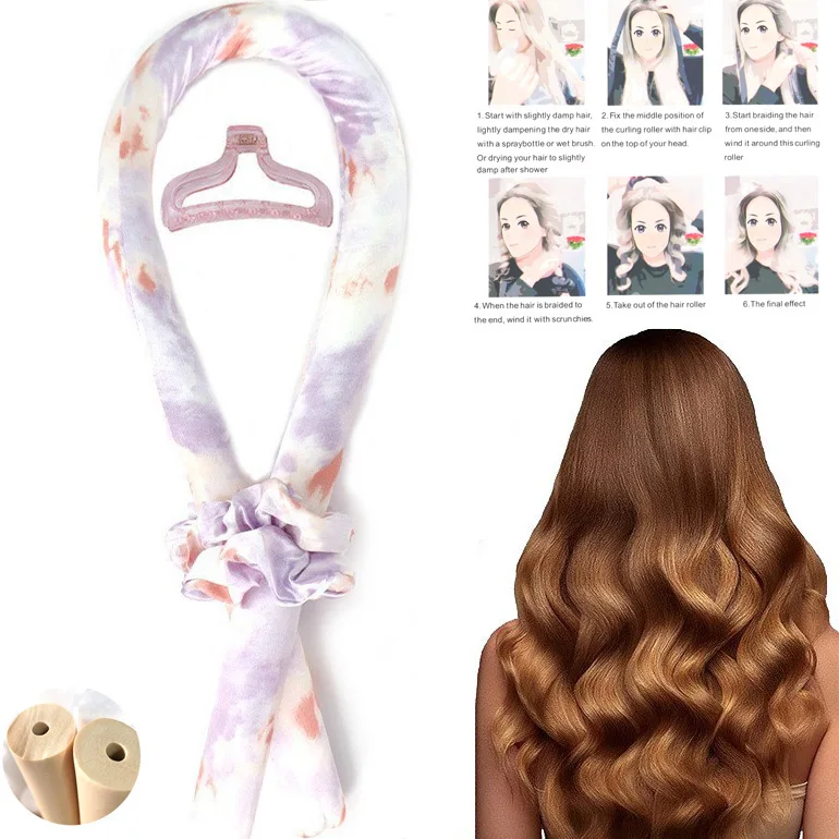 Amazon wholesale Heatless Silk Hair Curling For Heatless Curl Hair silk heatless curl amazon tiktok hair curler no heat