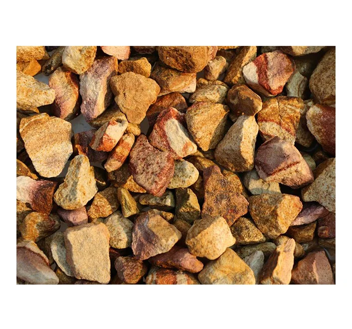 Китайский натуральный желтый дерево зерна галька камень Гравий сад cobble