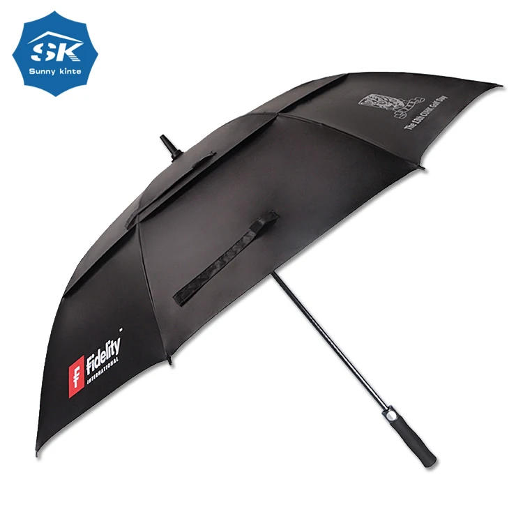 Promotional Gifts Ultra Light UV Wooden Fishing Umbrella Brolly Big Maxi Sun Protection Para Lluvia with Golf Function Logo