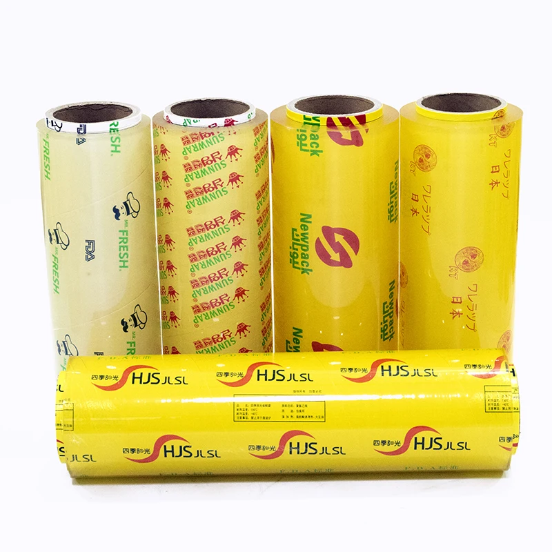 Customization Good Stretch Jumbo Roll PVC Cling Film Food Grade Packaging Plastic Film For Fruit