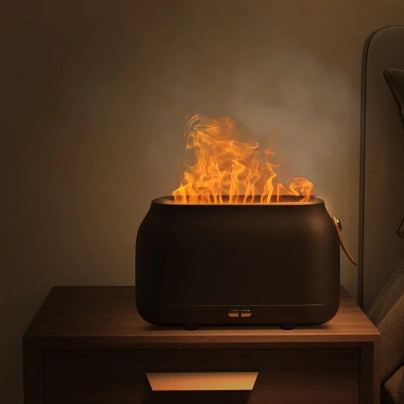 Hot selling products 2022 usb portable ultrasonic air diffuser flame humidifier for home use