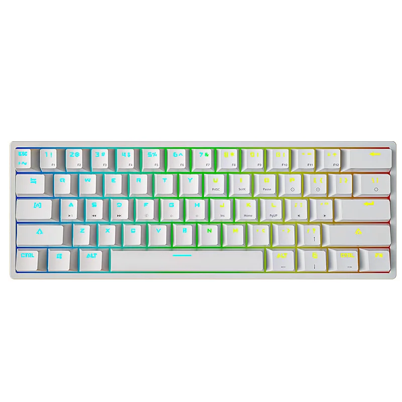 61Keys RGB Backling Gaming Keyboard Colorful Mechanical Custom Gaming Keyboard For Desktop