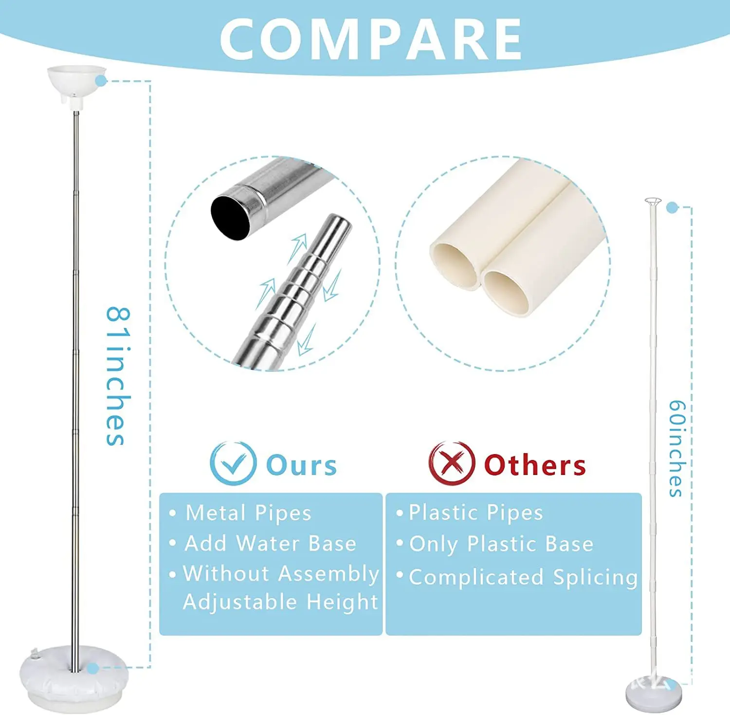 Wholesale Balloon Column Pole Support Birthday Wedding Arch Party Decoration Telescopic Pole Lead Set Balloon Bracket